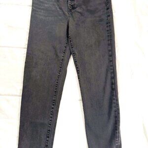 Faded black button up high-rise skinny Banana Republic jeans